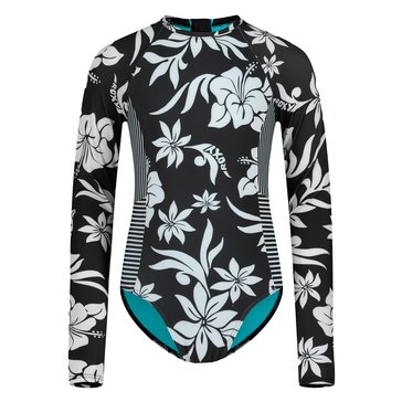 Roxy Big Girls' Oversized Floral Onesie Swimsuit