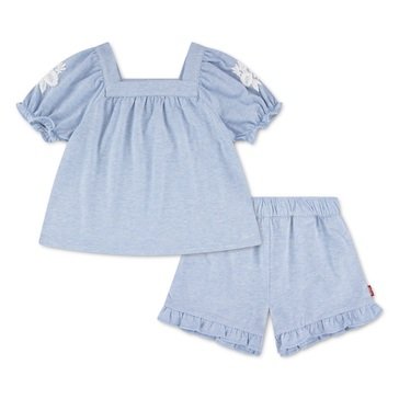 Levi's Little Girls' Embroidered Top And Shorts Set