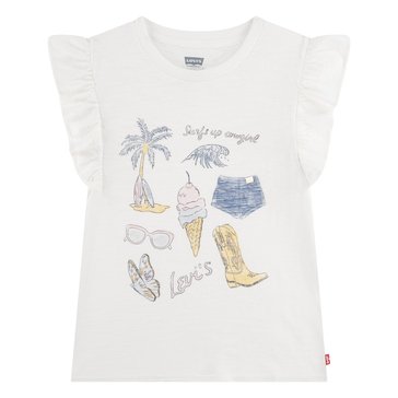 Levi's Big Girls' Coastal Flutter Sleeve Top