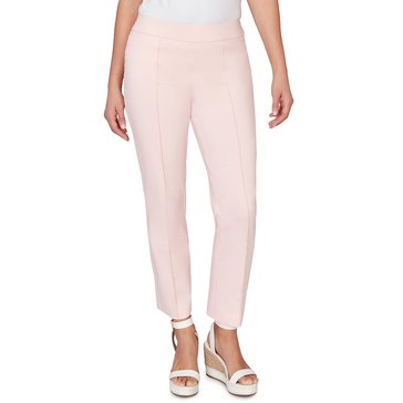 Emaline Women's Solid Tech Stretch Pants with Seaming Details (Petites)