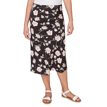 Emaline Women's Rose Midi Slip Skirt