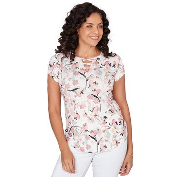 Emaline Women's Watercolor Floral Knit Top