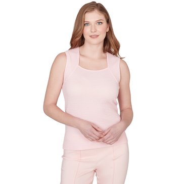 Emaline Women's Sleeveless Square Neck Textured Knit Top