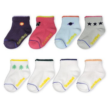 Goldbug Infant Boys' Crew Socks, 8-Pack