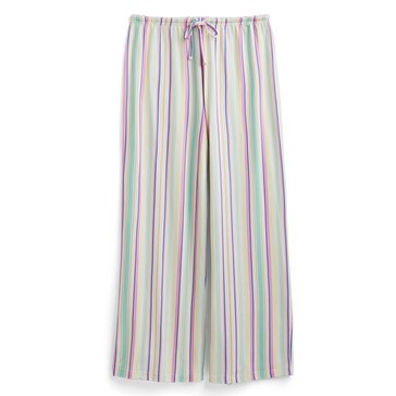 Yarn & Sea Women's Striped Wide Leg Sleep Pants