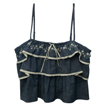AE Women's Ruffle Embroidered Cami