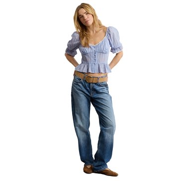 AE Women's Puff Sleeve Pintuck Shirt