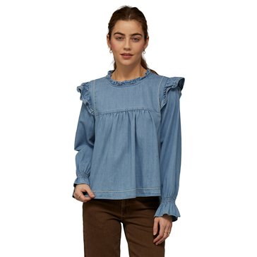 AE Women's Long Sleeve Denim Blouse