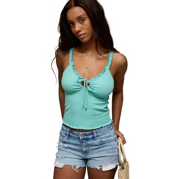 AE Women's Flutter Tie-Front Tank Top