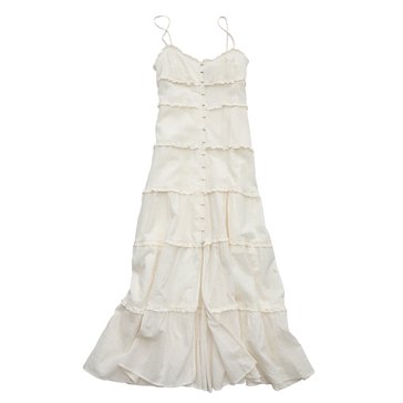 AE Women's Button-Up Patchwork Maxi Dress