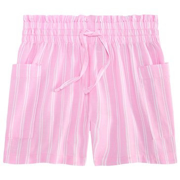 Liberty & Valor Big Girls' Striped Woven Shorts