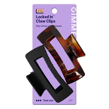 Gimme Beauty Thick Hair Rectangle Claw Clips, 2-Count