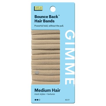 Gimme Beauty Medium Density Hair Bands, 12-Count