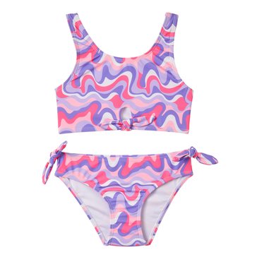 Kensie Big Girls' Wavy Swimsuit, 2-Piece