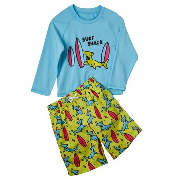 iXtreme Little Boys' Surf Shark Long Sleeve Set