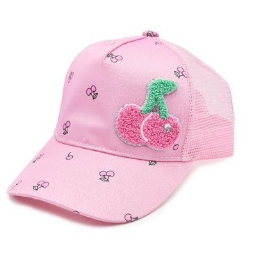 OMG Accessories Girls' Cherry Printed Trucker Hat