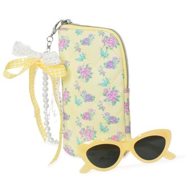 OMG Accessories Girls' Floral Zip Around Case And Sunglass