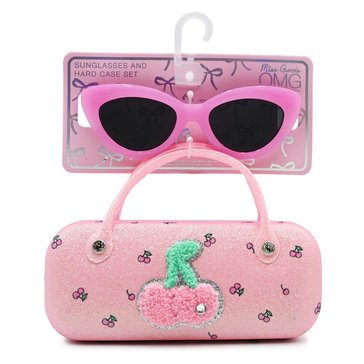 OMG Accessories Girls' Cherry Case And Sunglass