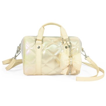 OMG Accessories Girls' Bow Quilted Small Satchel
