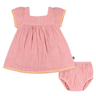 Gerber Baby Girls' Flutter Sleeve Dress and Bloomer Set