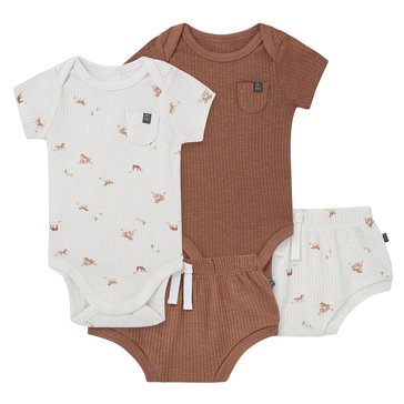 Gerber Baby Boys' Bodysuit Shortie Set, 4-Pack