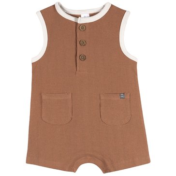 Gerber Baby Boys' Sleeveless Henley Romper