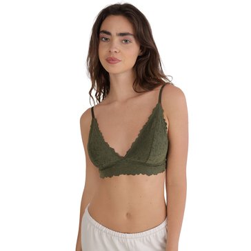 Aerie Women's Show Off Rosey Lace Padded Plunge Bralette