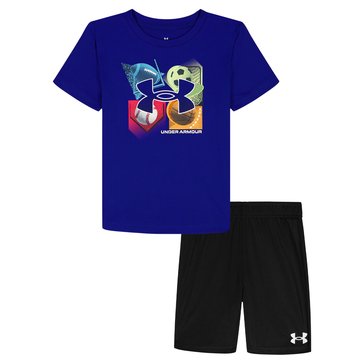 Under Armour Toddler Boys' Tech 4 Baller Short Sleeve Tee Set