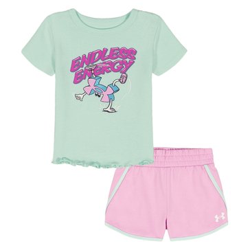Under Armour Toddler Girls' Baby Tee Knit Short Set
