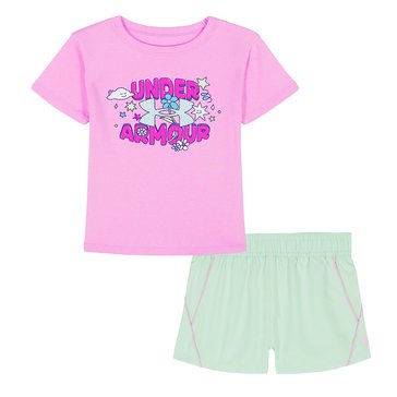 Under Armour Toddler Girls' Tech Woven Short Set