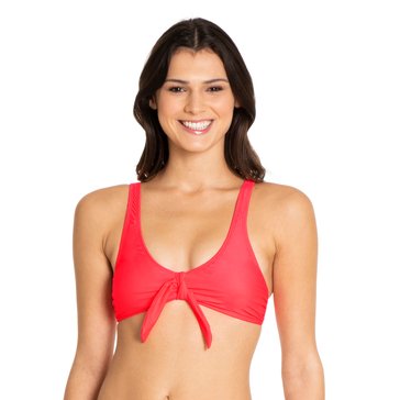 Cyn & Luca Women's Tie Front Print Bikini Top