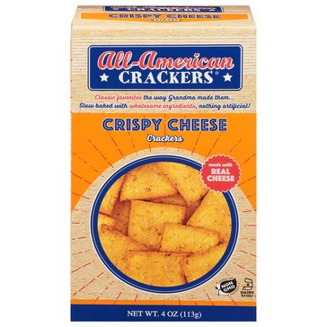 All American Crackers Crispy Cheese Crackers, 5oz