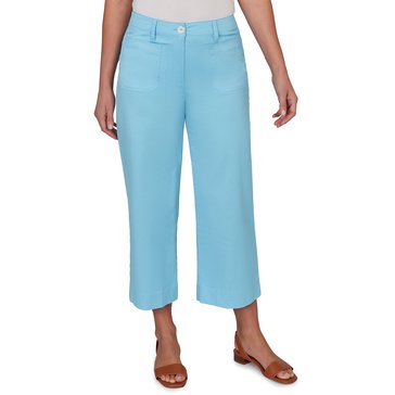 Hearts of Palm Women's Twill Front Pocket Cropped Pants