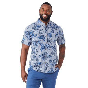 Weatherproof Men's Short Sleeve Floral Printed Button Down Shirt 