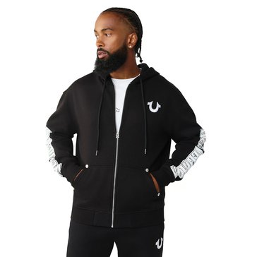 True Religion Men's Buddha Face Logo Zip Up Hoodie