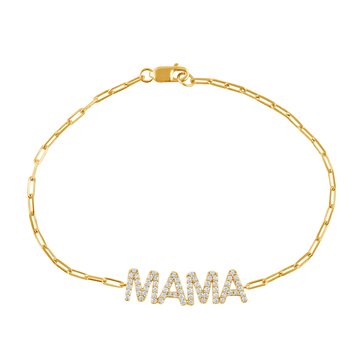 Diamond Brilliance 1/3 cttw Lab Grown Diamond Mama Paperclip Bracelet