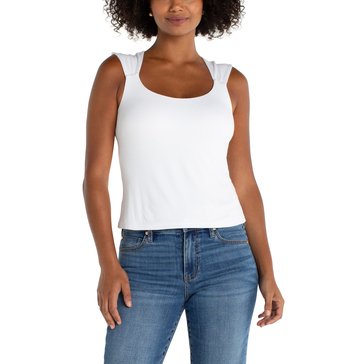 Liverpool Women's Sleeveless Built-In Bra Knit Top