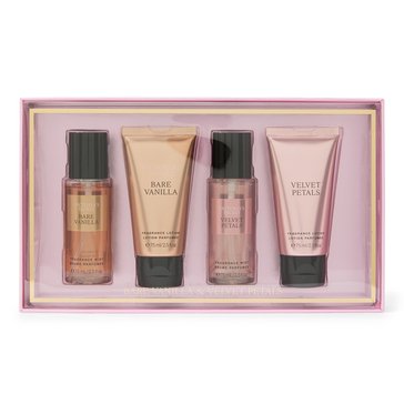 Victoria's Secret 4-Piece Mini Mist And Lotion Coffret - Bare Vanilla And Velvet Petals