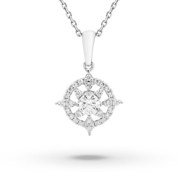 Evernorth 1/6 cttw Lab Grown Diamond Compass Pendant