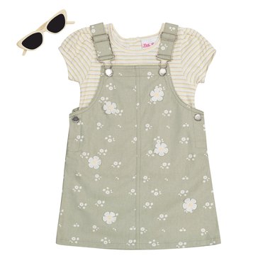 Little Lass Infant Girls' Floral Printed Jumper with Sunglasses Set