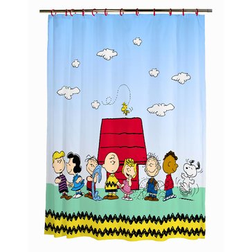 Franco 13-Piece Peanuts Crazy Kids Shower Curtain Set