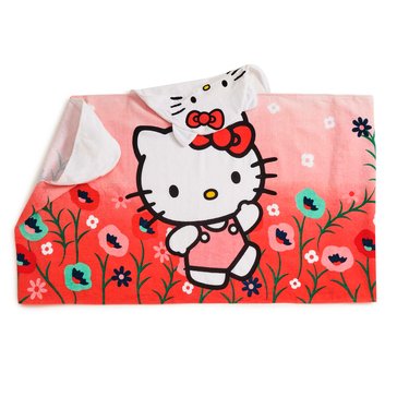 Franco Hello Kitty Says Hi Hooded Towel Wrap
