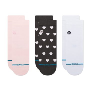 Stance Women's Hearts Lowrider Socks, 3-Pack