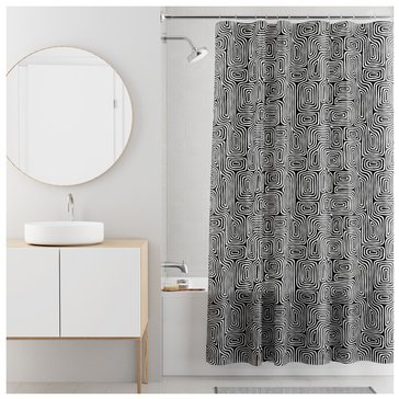 Zenna Home Sanctuary Scroll 13-Piece Peva Shower Curtain Set