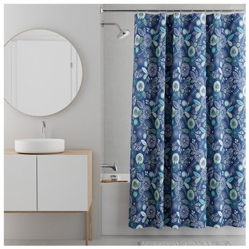 Zenna Home Miami Floral 13-Piece Woven Shower Curtain Set