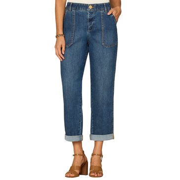 Democracy Women's AB Solution High Rise Roll Cuff Capri Jeans (Plus Size)