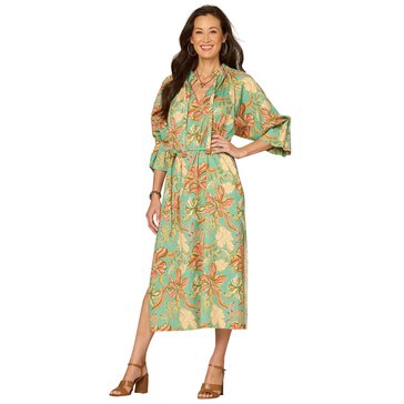 Democracy Women's Grossgrain Ruched Neck Dress (Plus Size)