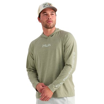 Huk Men's Airweight Long Sleeve Pullover Hoodie Knit Top