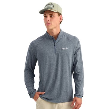 Huk Men's Airweight Long Sleeve 1/4 Zip Knit Top