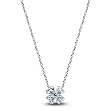 Pandora Sparkling Lucky Clover Pendant Necklace